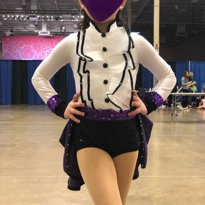 Tuxedo style dance costume